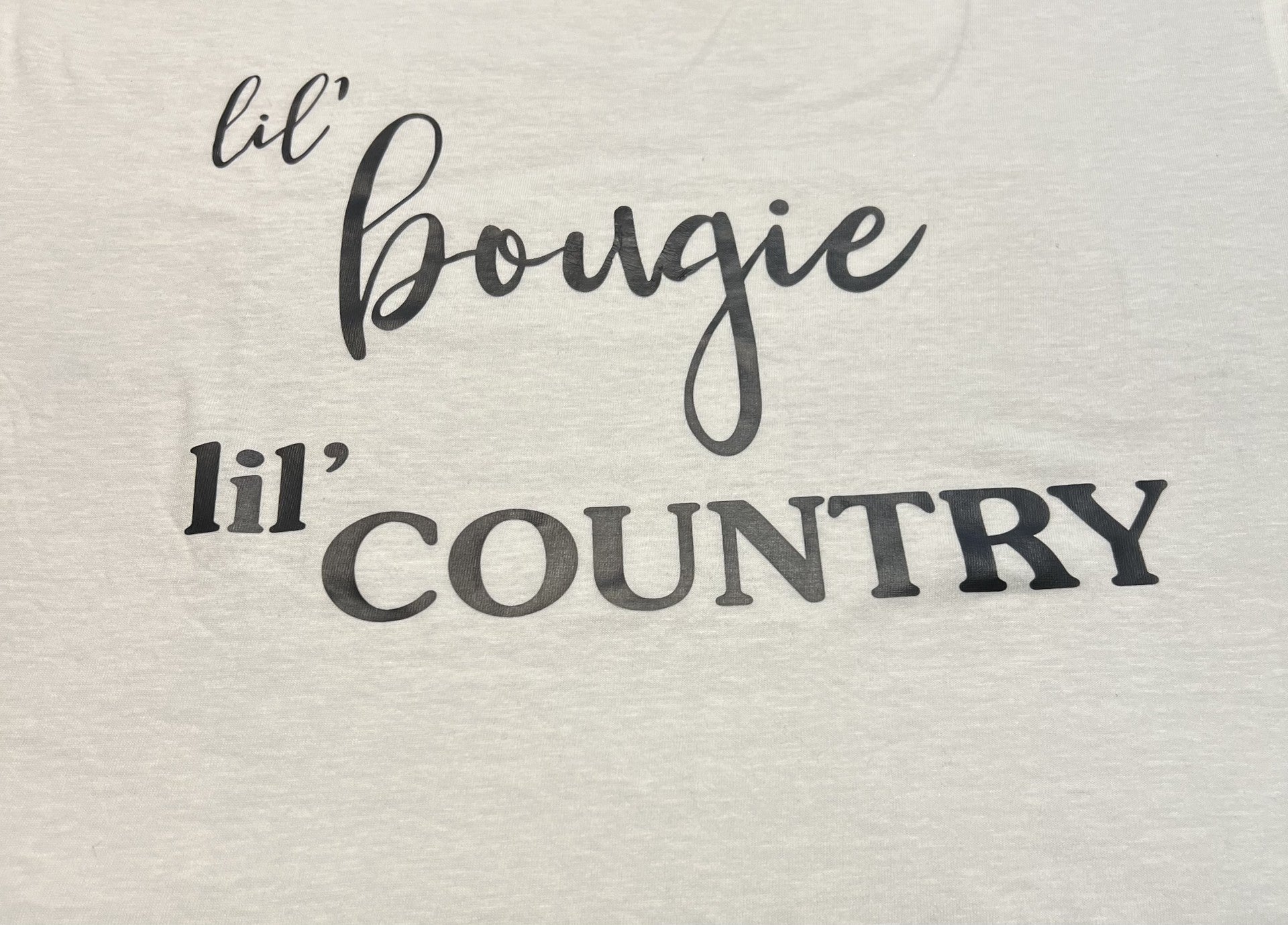 text that reads lil bougie lil country